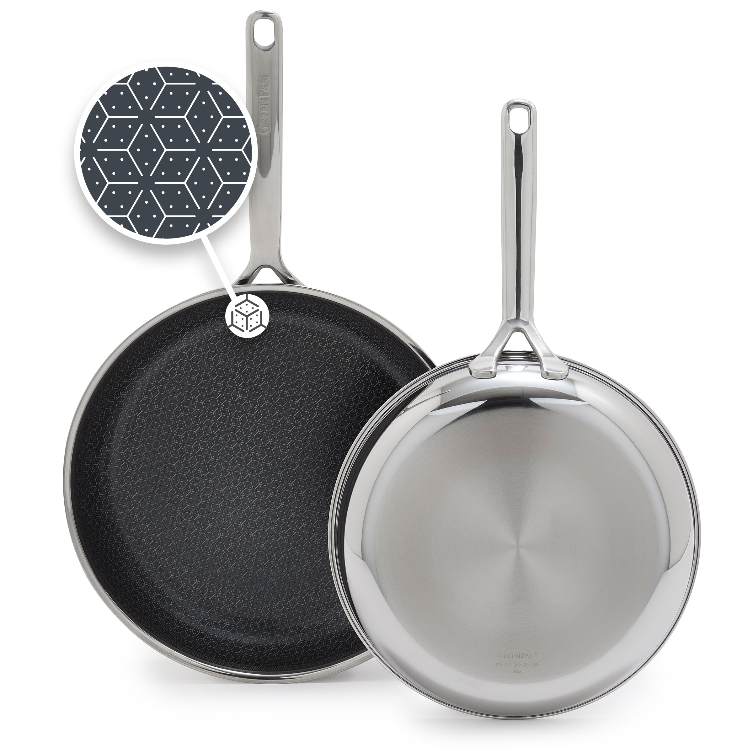Spectra Thermobond Hybrid Ceramic Nonstick Frypan Set - 10 & 12 Inch Pans for Healthy Cooking | Perfect for Frying, Sautéing & Baking
