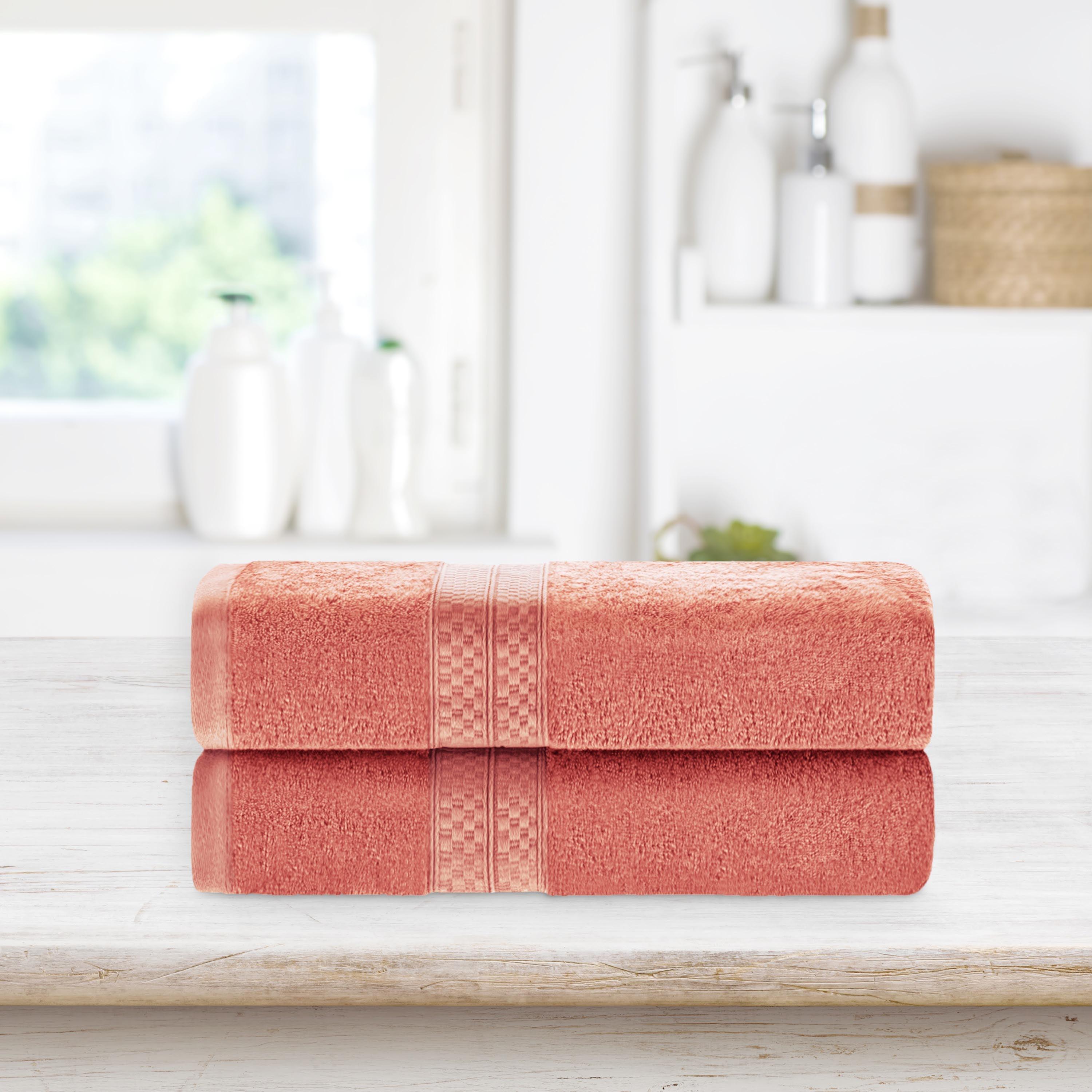 Premium Bamboo Rayon 2-Piece Plush Heavyweight Bath Towel Set - Ultra Soft & Absorbent for Spa, Bathroom & Luxury Home Use