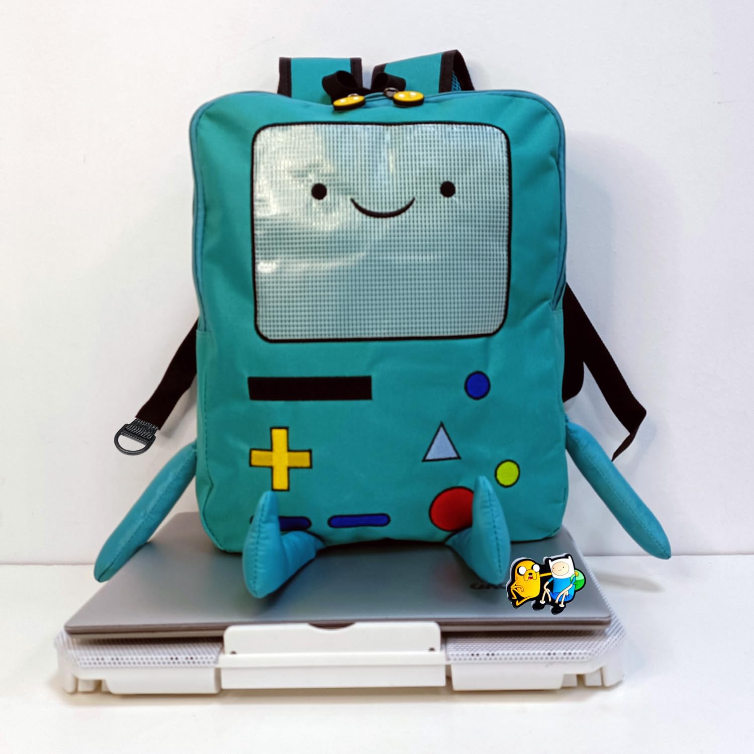 **Adorable Cartoon Backpack for Travel & School - Lightweight Green Anime Bag Inspired by Finn & Jake Adventure | Breathable, Portable & Stylish for Daily Use, Cosplay & Outdoor Trips**