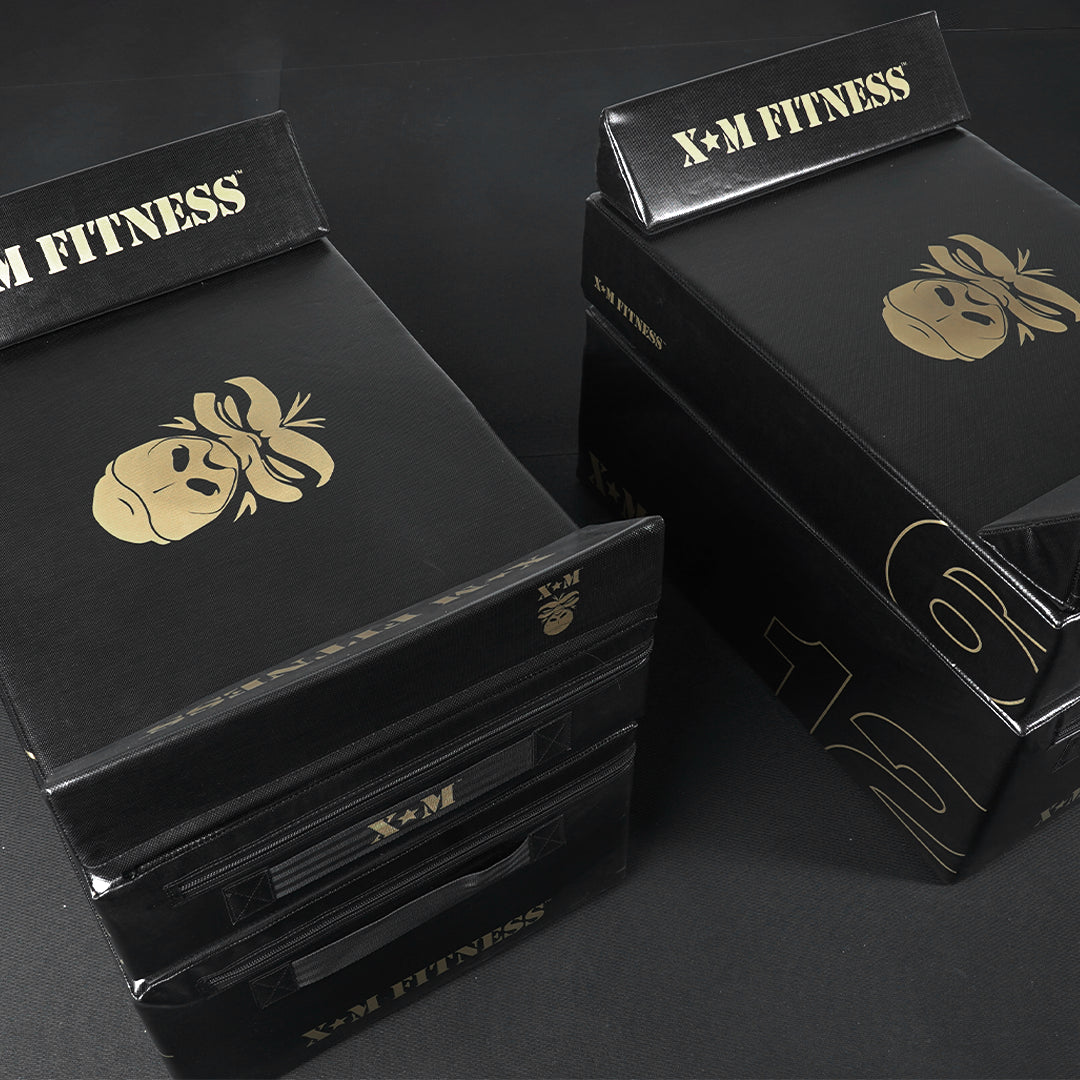 XM Fitness Soft Lifting Blocks (Pair) - Premium Foam Weightlifting Blocks for CrossFit, Powerlifting & Home Gym Workouts