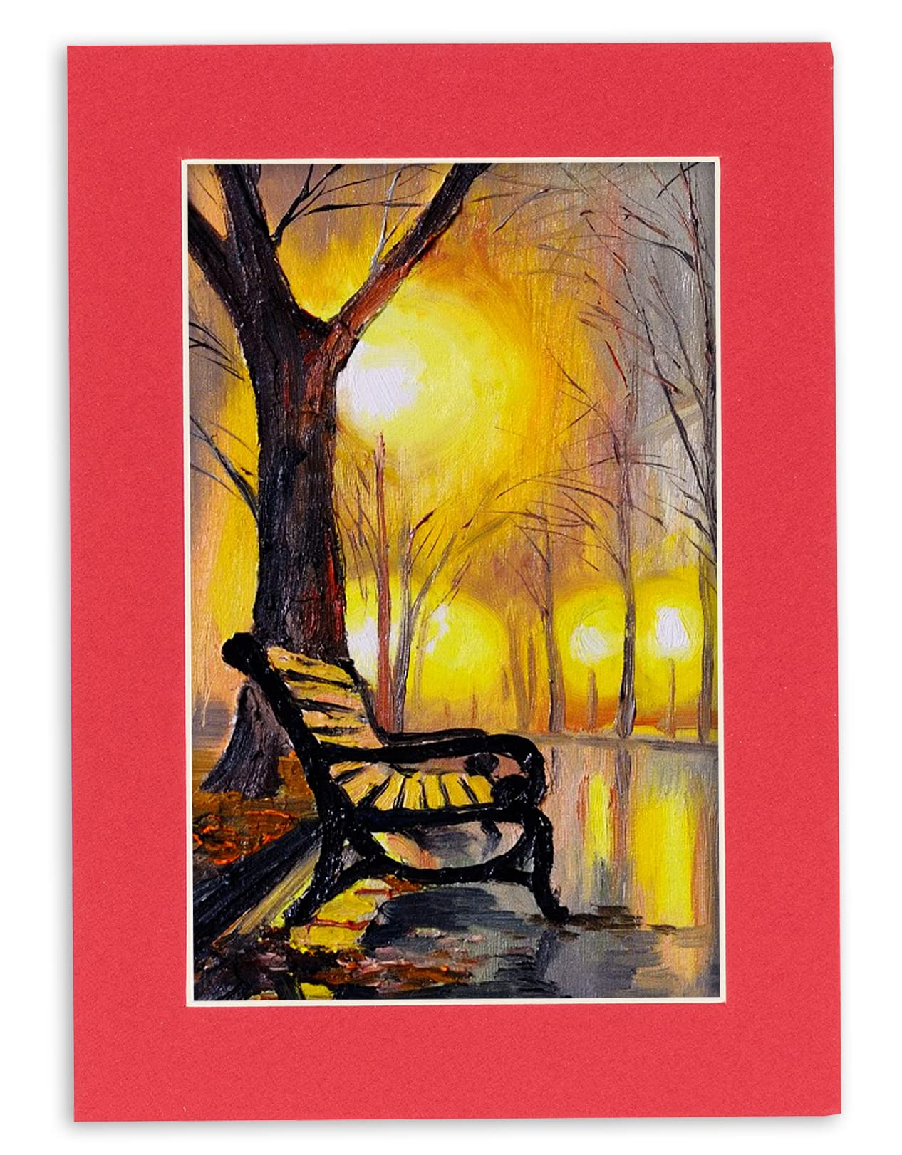 26x32 Acid-Free Cardinal Red Bevel Cut Mat Board for 21x28 Photos - 4-Ply Archival Quality with Backing Board & Self-Seal Crystal Clear Photo Bag - Perfect for Picture Framing, Art Displays, and Professional Photography Presentations