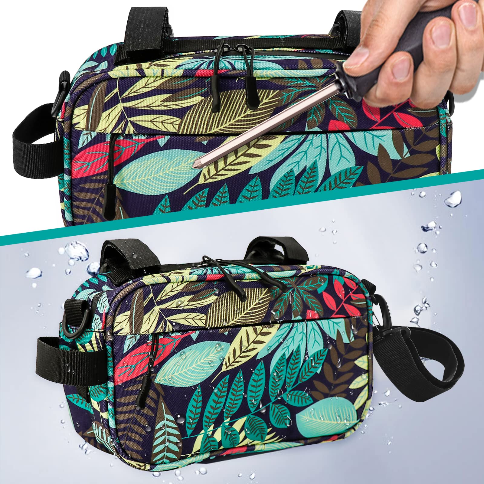 YEEGO DIRECT Waterproof Bike Handlebar Bag - Multifunctional Front Frame Bicycle Accessory for Scooters & Cycling (Green) | Perfect for Commuting, Travel & Outdoor Adventures