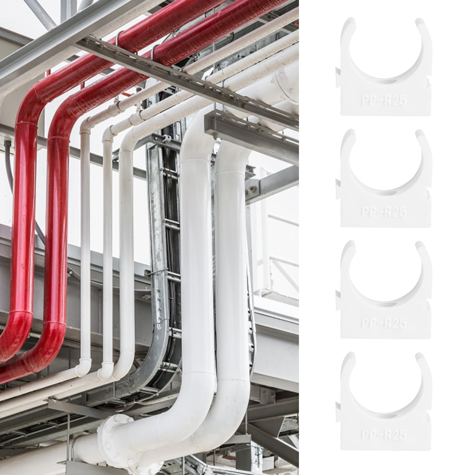 DOITOOL 50PCS 3/4 Inch PEX Pipe Hangers - U-Hook Clamps for Plumbing & HVAC