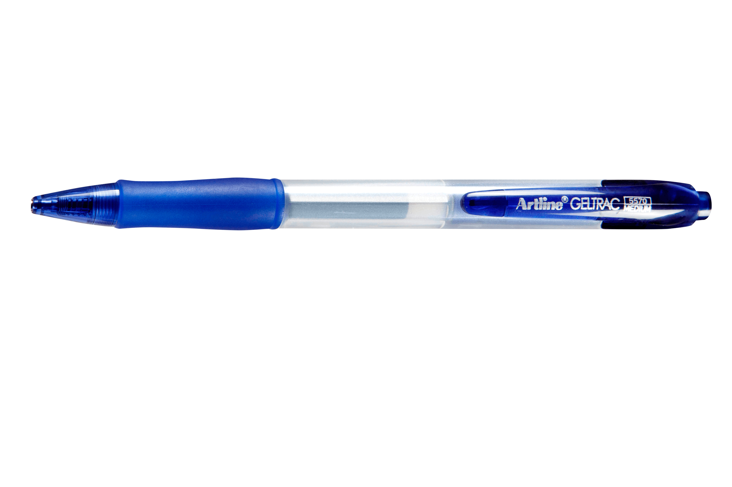 Artline 5570 Geltrac Retractable Gel Pen 0.7mm Medium Blue - 12 Pack for Smooth Writing, Office Use & School Supplies