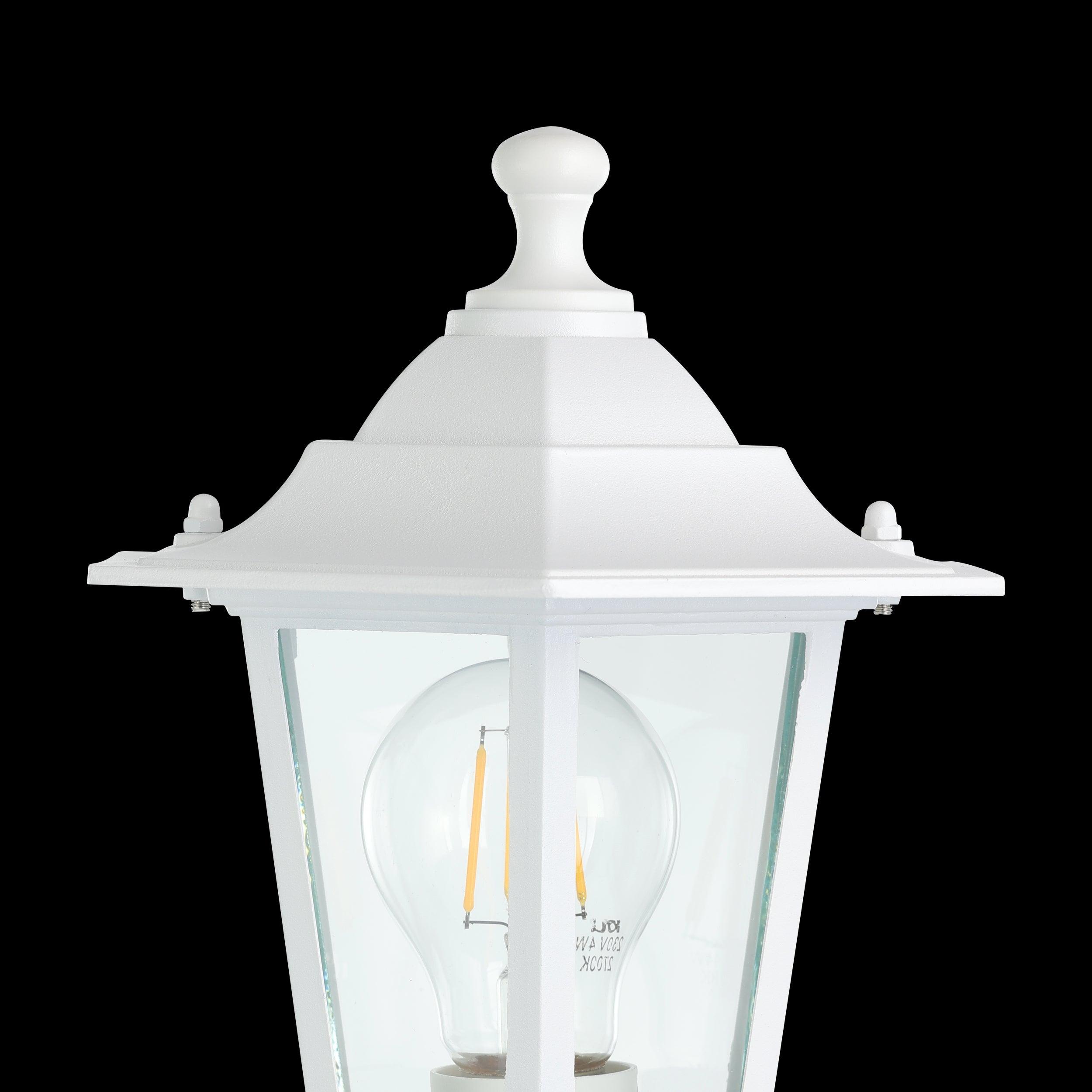 Eglo Laterna 5 White Aluminum Outdoor Pathway Lamp Post - IP44 Waterproof - Perfect for Garden, Patio, Driveway and Walkway Lighting