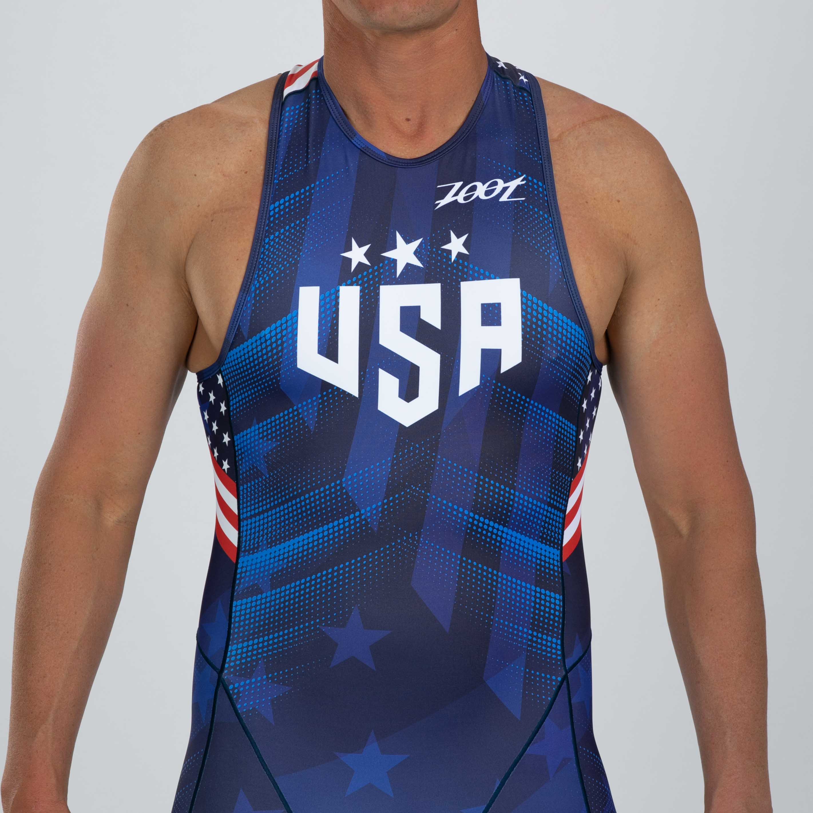 Men's Sprint Backzip Racesuit - High Performance Racing Suit for Motorcycle & Track - Red White Blue (RWB) Design - Perfect for Motorcycle Racing, Track Days & Speed Sports