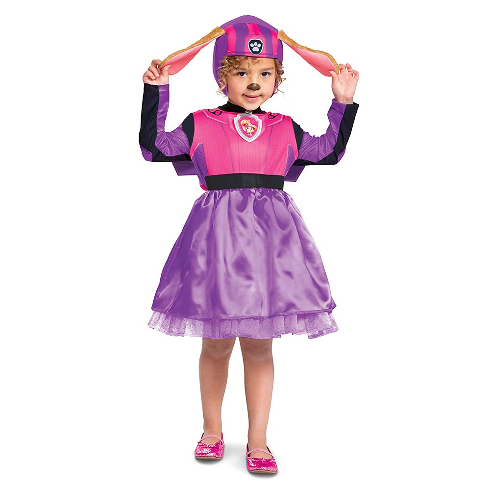 Paw Patrol Movie Skye Deluxe Costume for Toddlers & Kids - Halloween Dress Up, Birthday Party, Cosplay & Role Play Fun