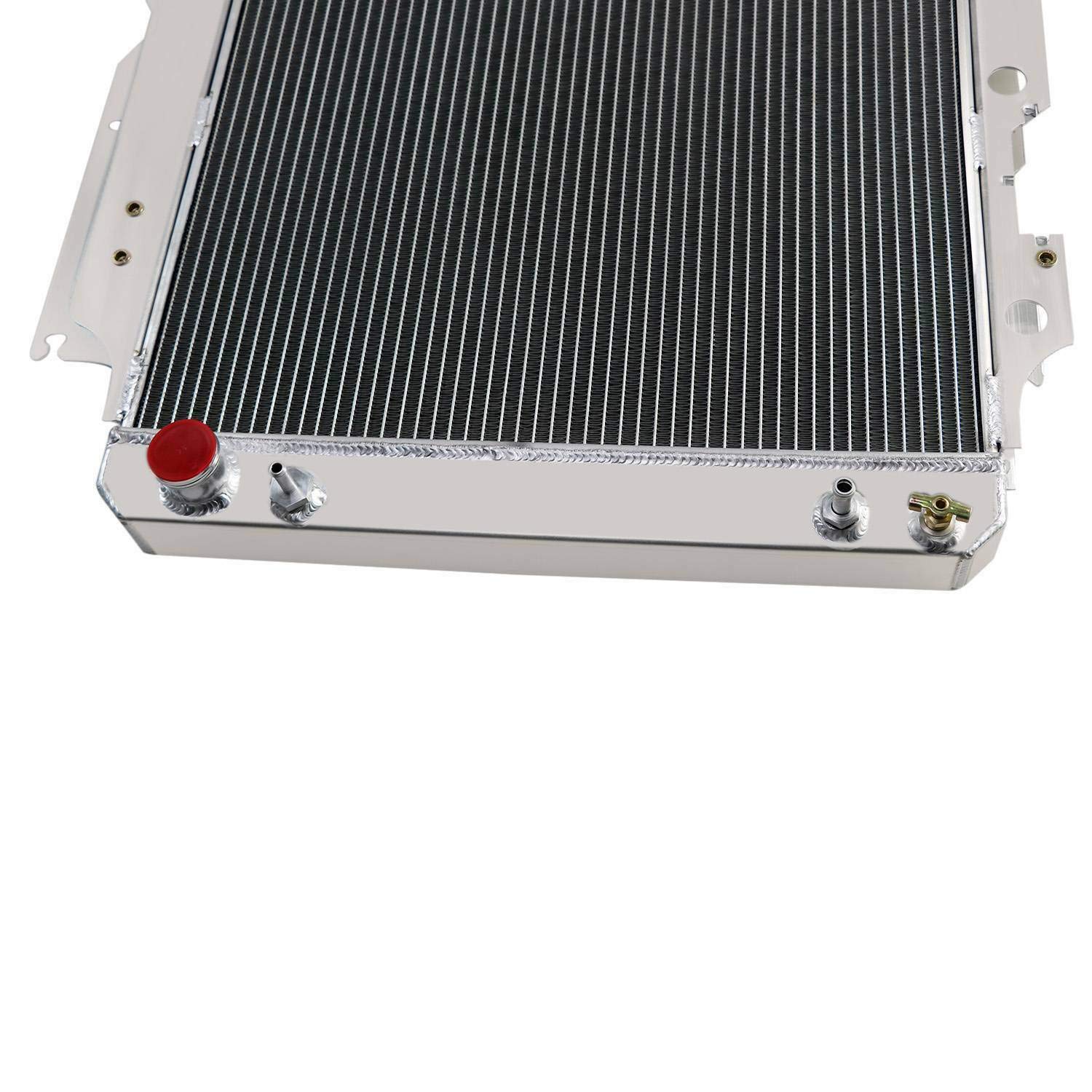 High-Performance 3 Row Aluminum Radiator with Shroud Fan & Thermostat for 1987-2006 Jeep Wrangler TJ YJ - Direct Replacement Cooling System Upgrade - Perfect for Off-Roading & Extreme Weather Conditions