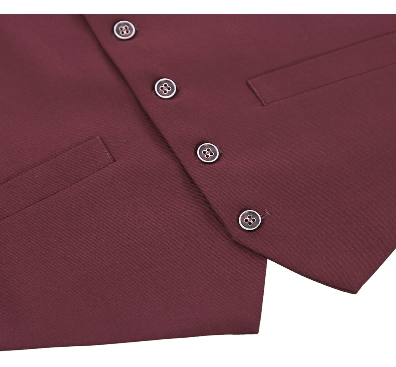 Alessandro Vitello by Renoir Burgundy Business Suit Vest - Regular Fit Waistcoat for Men | Perfect for Office, Weddings & Formal Events | Premium Dress Vest Collection 2018