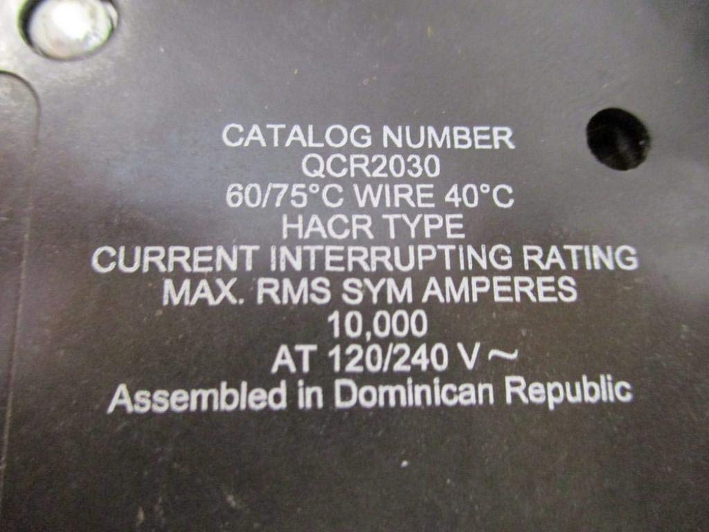 Cutler-Hammer QCR2030 30 Amp Circuit Breaker - New in Box - Perfect for Electrical Panel Upgrades & Home Safety Protection