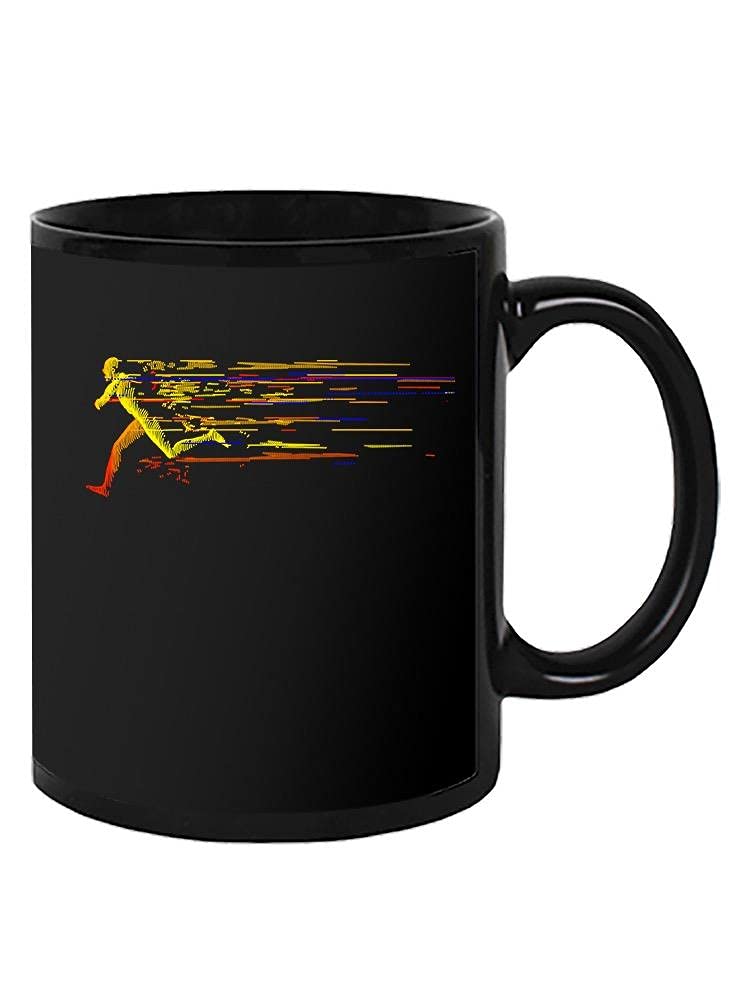 Smartprints Colorful Running Man Design Ceramic Coffee Mug - 11oz Insulated Travel Cup for Hot & Cold Drinks - Perfect Gift for Runners, Athletes & Fitness Enthusiasts - Ideal for Home, Office & Gym Use