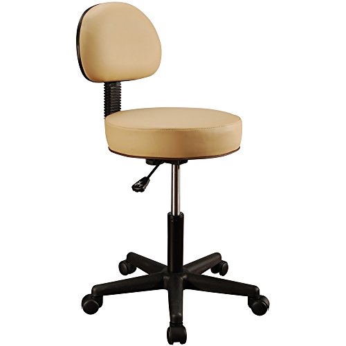 Premium Massage Backrest Cushion with Heat - Ergonomic Lumbar Support for Office Chair, Car Seat & Home Use - Cream Color (1 Count) - Relieve Back Pain & Improve Posture