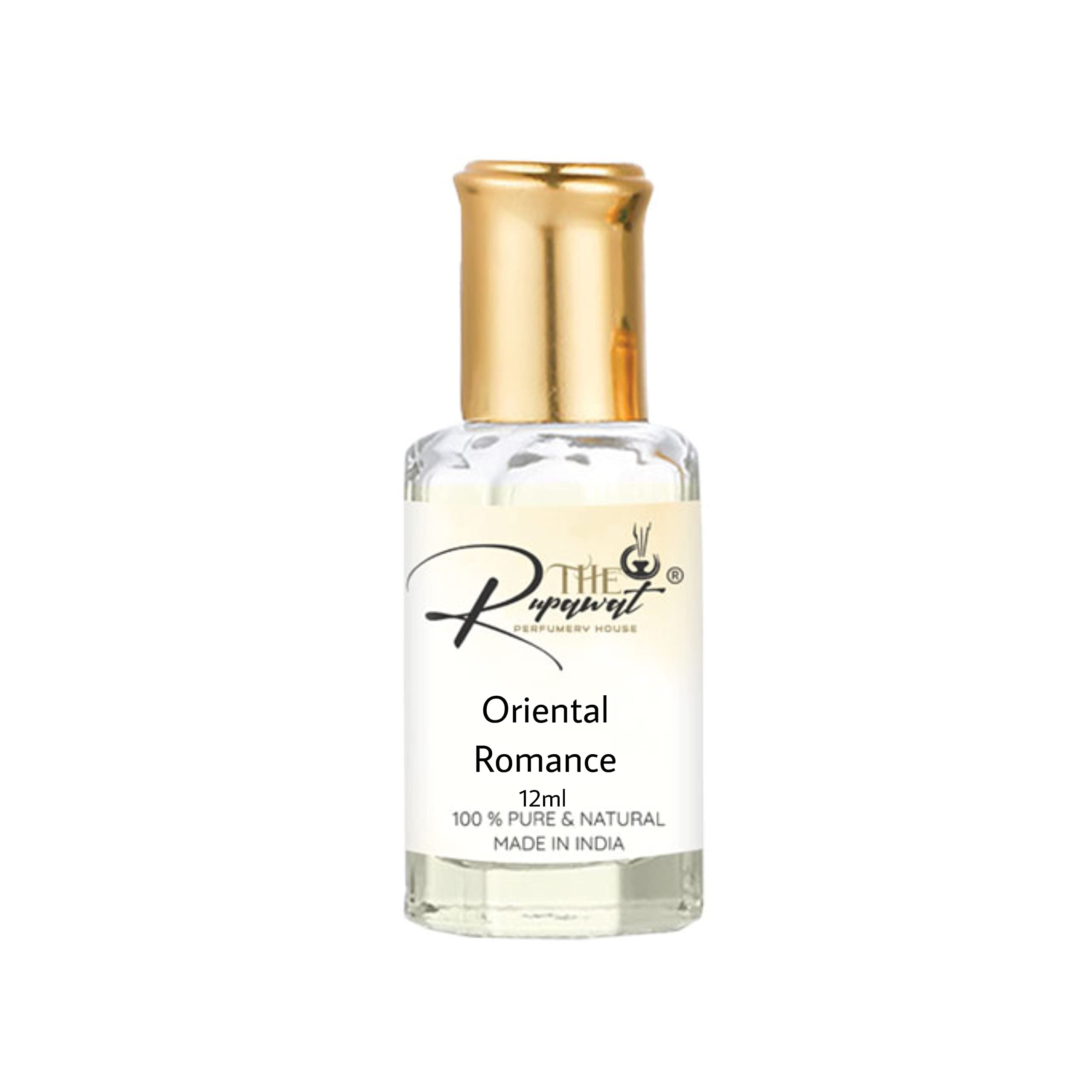 THE RUPAWAT Perfumery House 100% Natural & Alcohol-Free Attar for Men & Women - Long Lasting Oriental Romance Fragrance (12ml) - Perfect for Weddings, Dates & Special Occasions