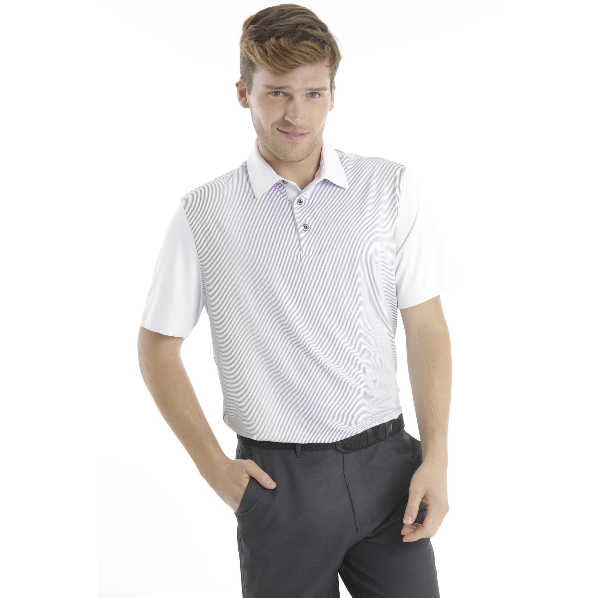 Chase54 Men's Golf Polo Shirt - Moisture Wicking, UV Protection & Breathable for Comfort on the Course | Perfect for Golf, Casual Wear & Outdoor Activities