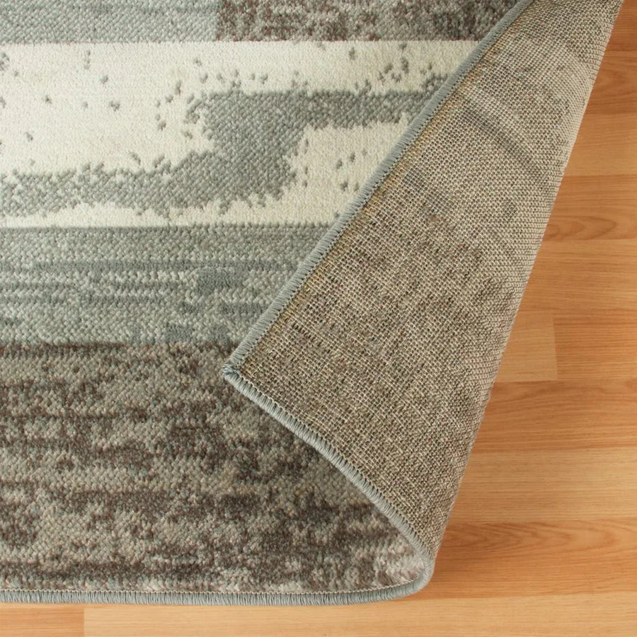 Stylish Rockwood Contemporary Geometric Patchwork Area Rug - Non-Slip Indoor Runner for Living Room, Bedroom & Office Decor