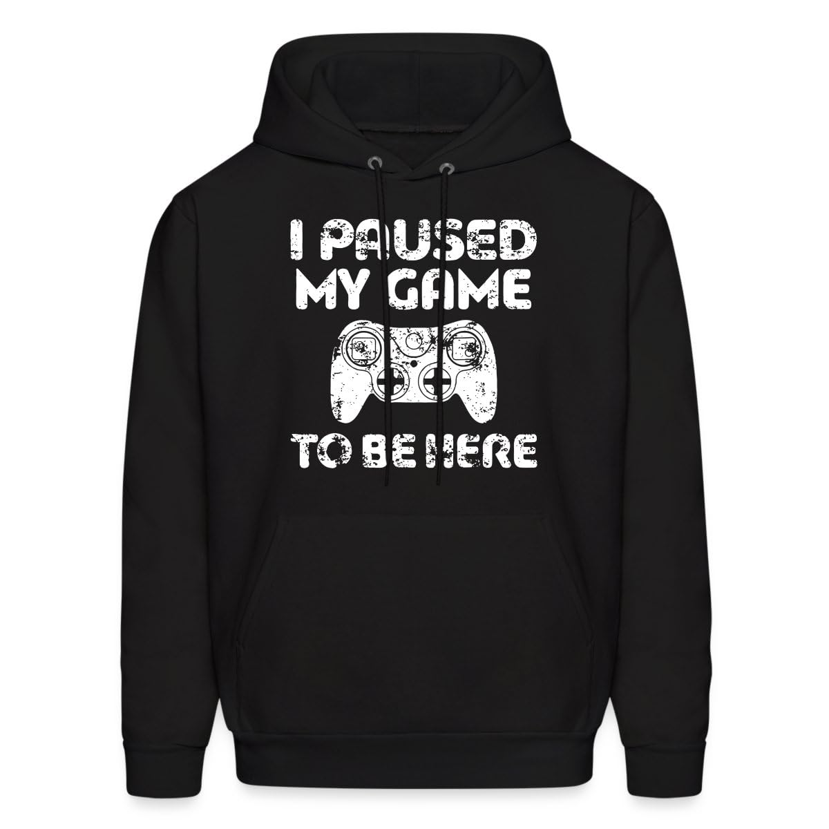 I Paused My Game To Be Here - Funny Video Gamer Men's Hoodie Sweatshirt for Gaming Enthusiasts | Perfect for Casual Wear, Gaming Sessions & Gamer Gifts