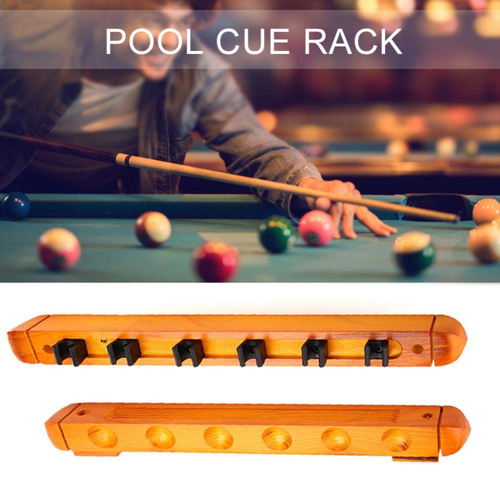 Wooden Pool Cue Rack Wall Mount - Billiard Stick Holder for Pool Bars, Clubs & Players | Perfect for Home Game Rooms & Sports Bars