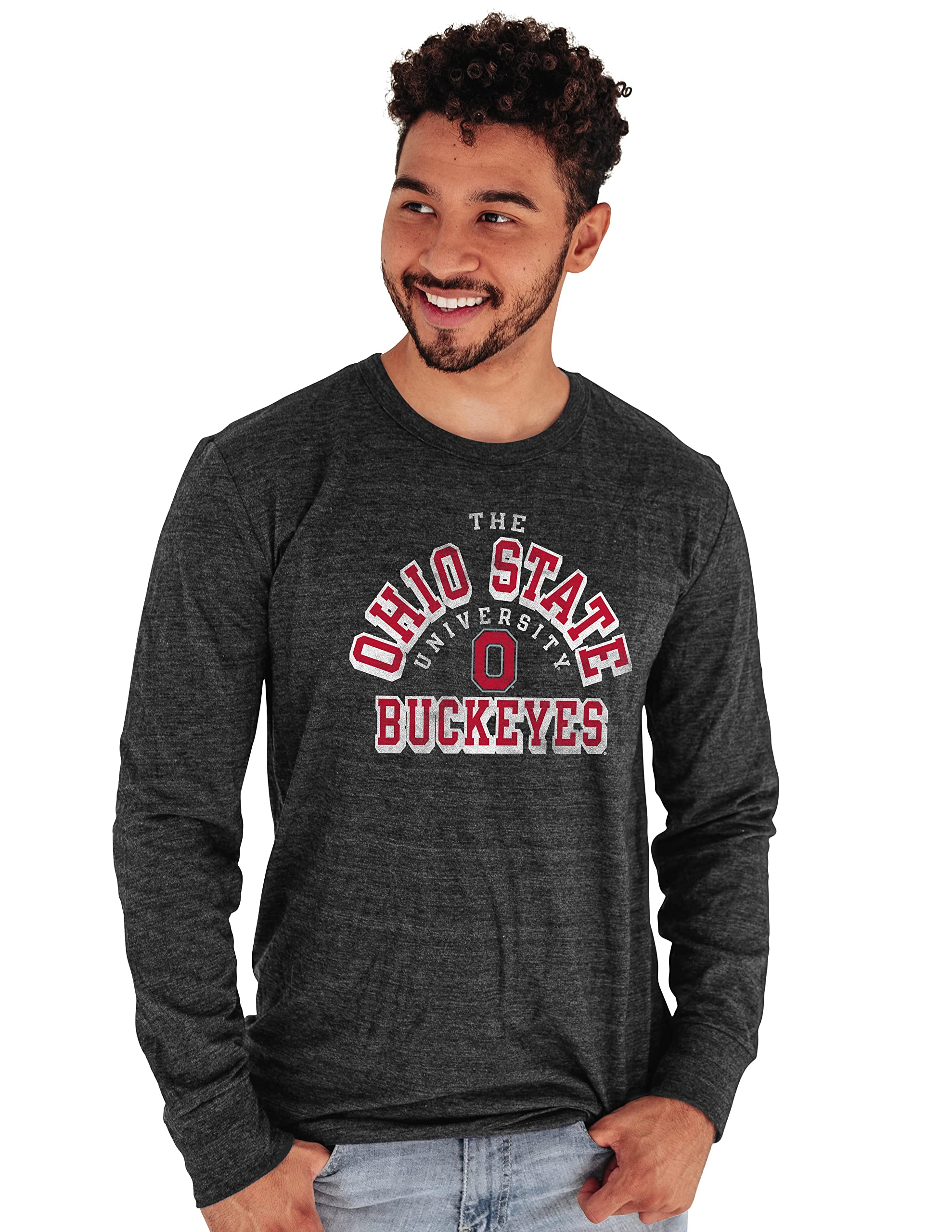 Blue 84 Men's Long Sleeve Tri-Blend T-Shirt - Soft Cotton Blend Crewneck Shirt for Casual Wear, Work & Outdoor Activities