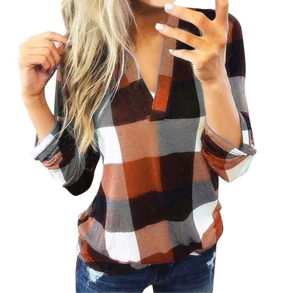 Stylish Women's Ribbed Color Block Pullover Sweater - Long Sleeve V-Neck Oversized Waffle Knit Top for Casual Wear & Layering | Perfect for Fall Outfits, Date Nights & Cozy Office Looks