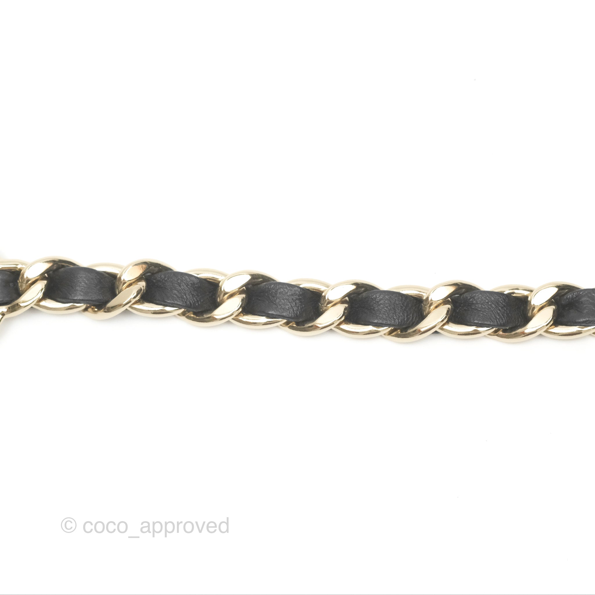 Chanel CC Woven Hair Band & Belt Accessory - Black & Gold Tone 22P Collection | Elegant Hair Accessory & Fashion Belt for Women | Perfect for Parties, Weddings & Everyday Wear