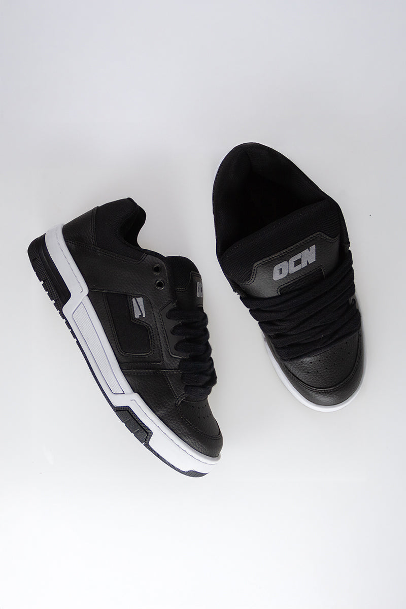 Ocn Kaos Black White Sneakers - Comfortable & Stylish Men's Running Shoes for Gym, Workout & Casual Wear