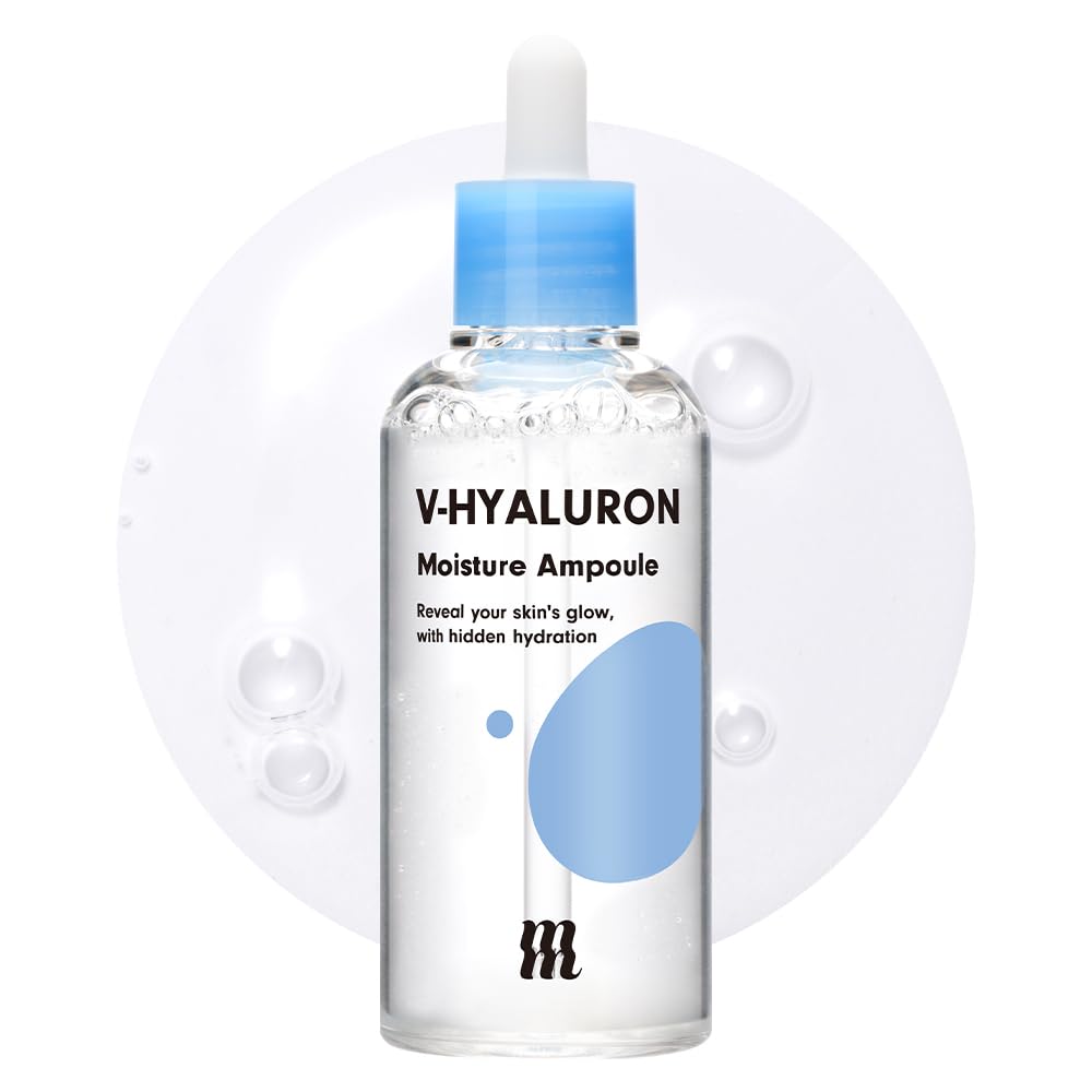 BY MERZY V-Hyaluronic Acid Moisture Ampoule - Hydrating Serum with Hyaluronic Acid for Deep Moisture Boost, Skin Soothing & All Skin Types | Korean Skincare (100ml/3.38 fl.oz.) | Perfect for Dry Skin, Daily Hydration & Anti-Aging Routine