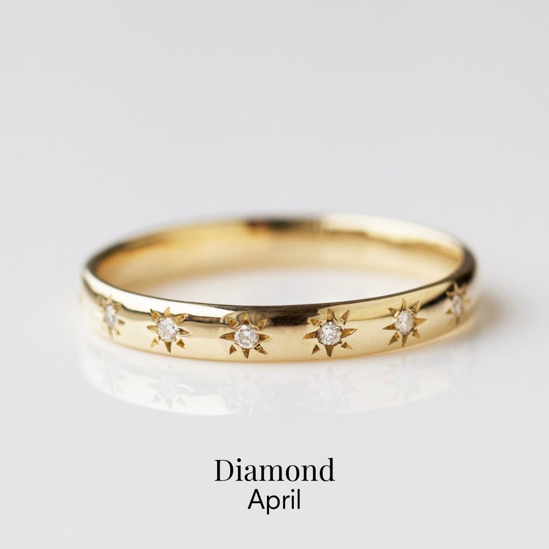 Birthstone Ring Set with Icon Star Design - Perfect for Birthdays, Anniversaries & Special Occasions