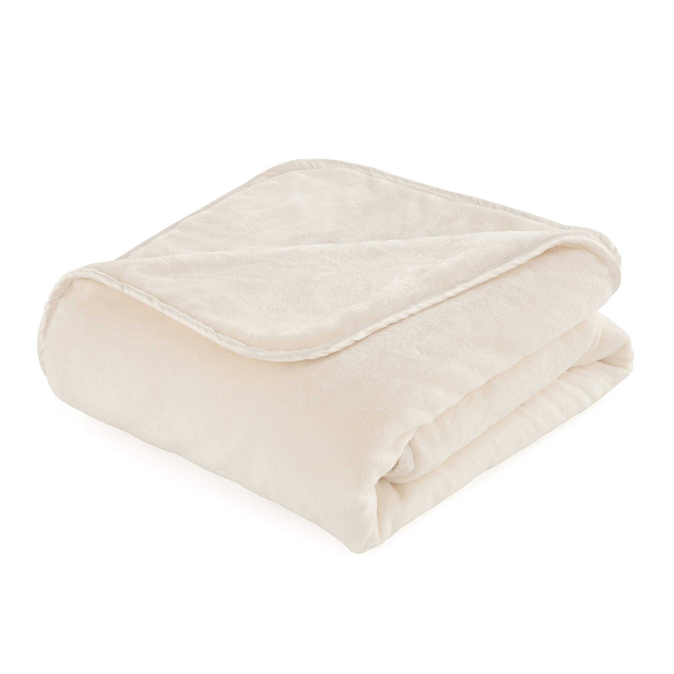 Vellux Heavy Weight 20lb Weighted Blanket - Ivory Plush Throw for Stress Relief, Anxiety & Better Sleep - Perfect for Adults, Kids & Couples Bedroom, Couch or Travel