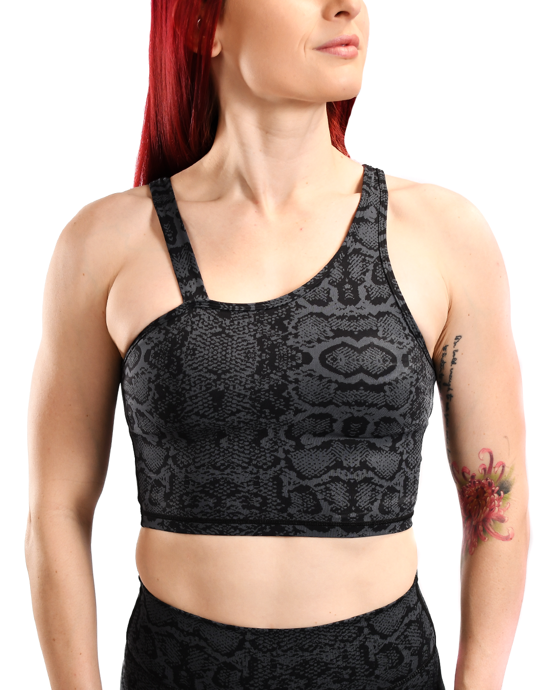 Onyx Python Sports Bra for Women - High Impact Workout, Running, Yoga & Gym - Moisture Wicking & Breathable Activewear Top