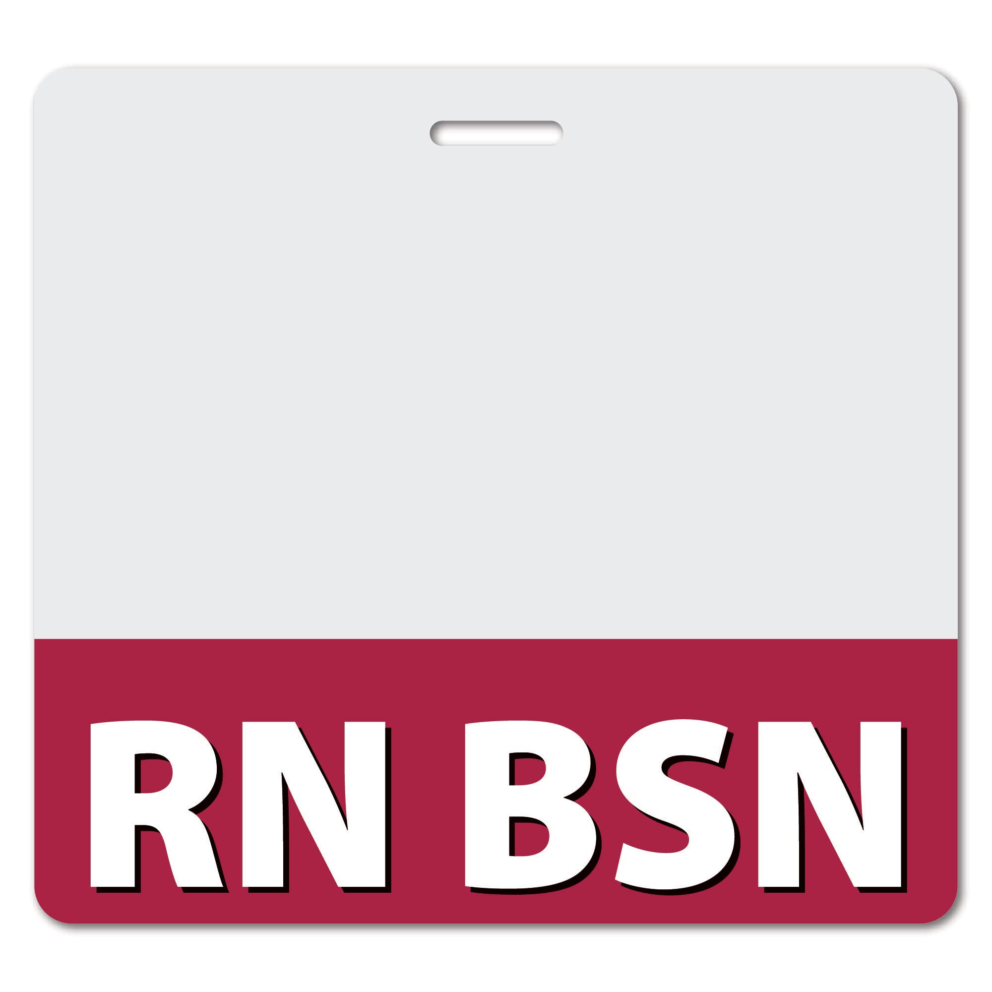 RN BSN Heavy Duty Horizontal Burgundy ID Badge Holders (100 Pack) - Spill Proof & Tear Resistant - Double Sided USA Printed Quick Role Identifier Cards - Perfect for Healthcare Professionals, Nurses, and Hospital Staff