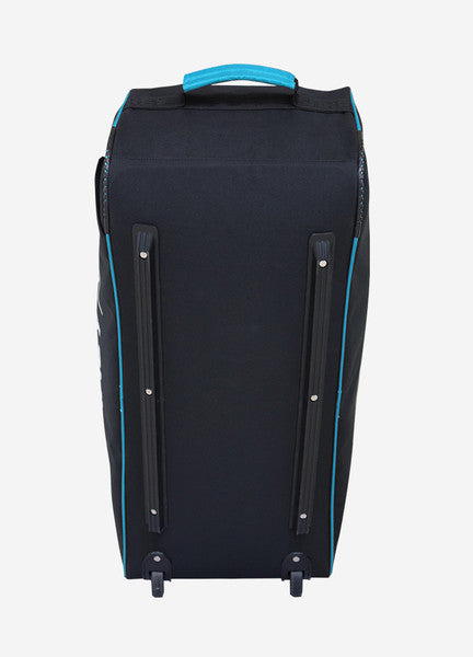 Shrey Ranger Wheelie Bag - Durable Rolling Luggage for Travel, Black & Blue - Perfect for Airports, Business Trips, and Weekend Getaways