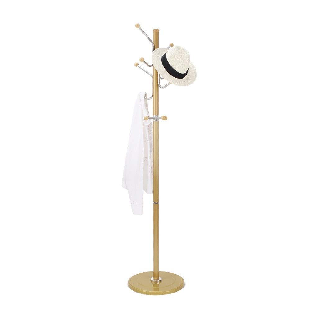 Stainless Steel Coat Rack - Wall Mounted or Freestanding Modern Hanger for Bedroom, Entryway & Closet - Heavy Duty Space Saving Design (40X40X175CM) - Perfect for Organizing Coats, Hats, Scarves & Bags in Small Spaces