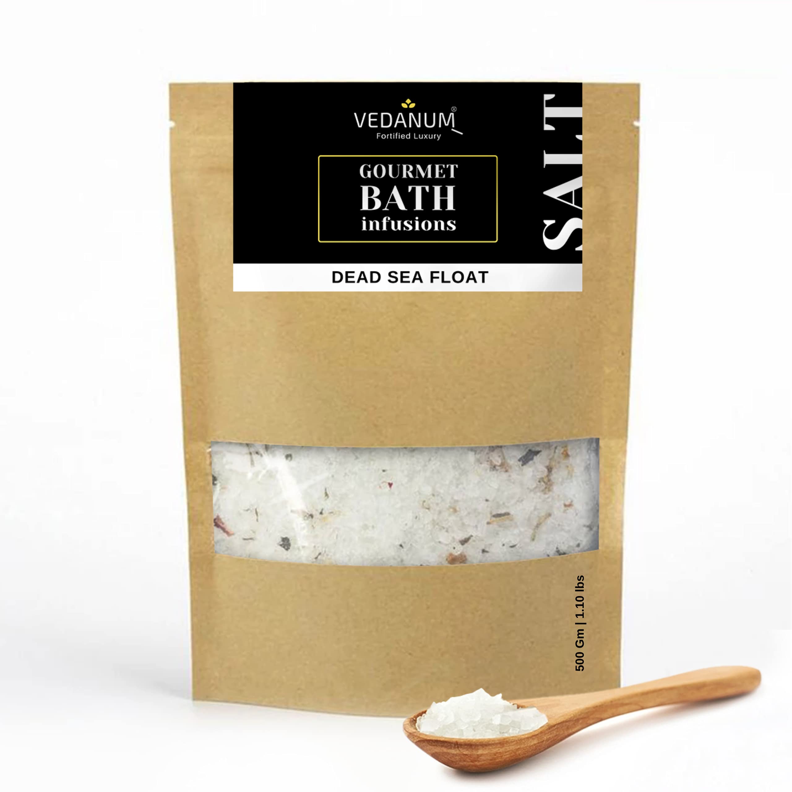 Vedanum Gourmet Aromatherapy Bath Salt with Pure Epsom Salt, Himalayan Pink Salt & Dead Sea Minerals | Muscle Relaxation, Skin Detox, Pain Relief | Spa, Foot Soak, Stress Relief & Sleep Aid