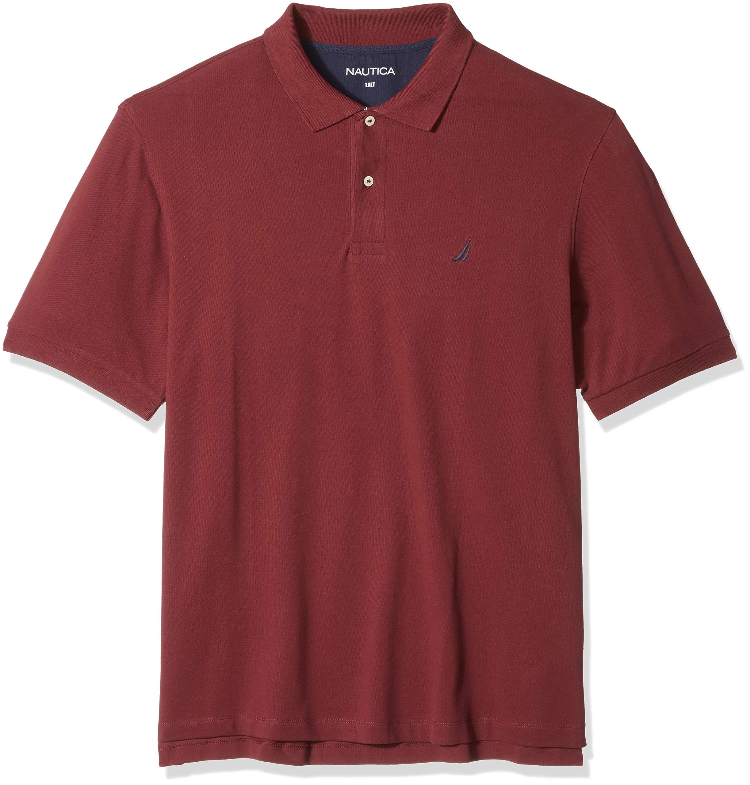Nautica Men's Big & Tall Short Sleeve Stretch Solid Deck Polo Shirt - Comfortable Casual Wear for Summer, Golf & Outdoor Activities
