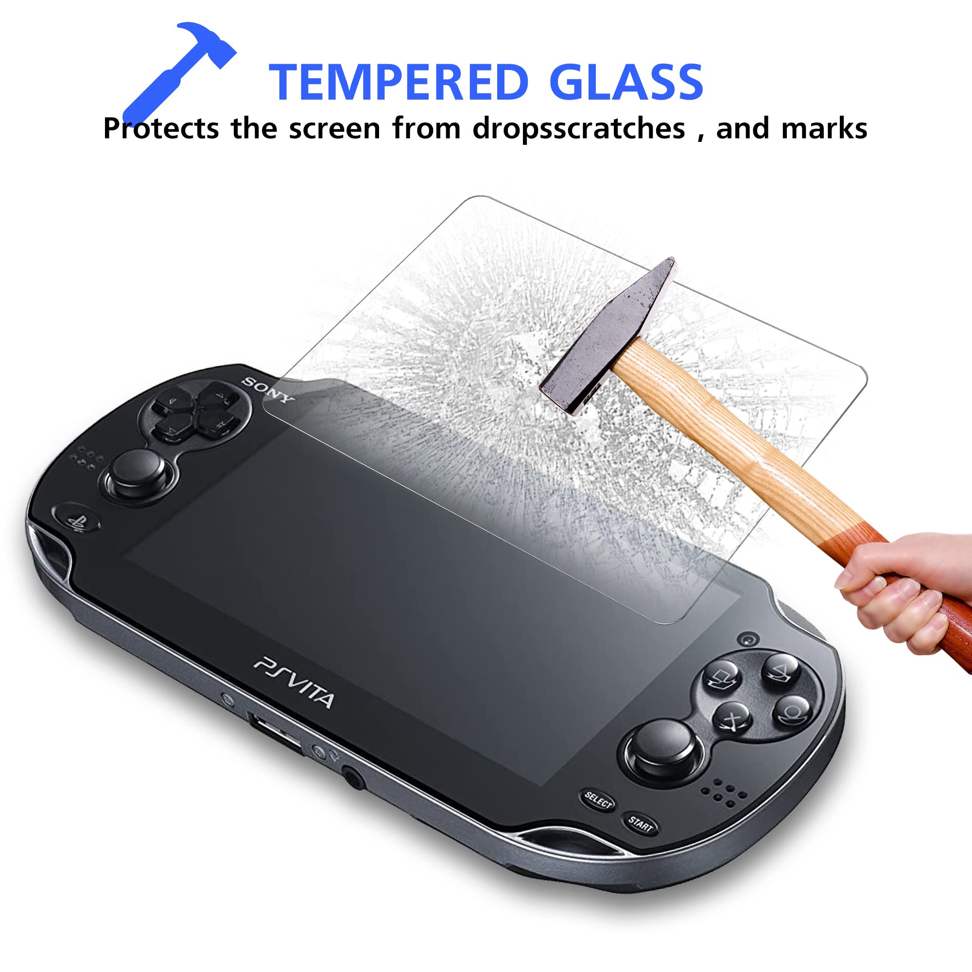 PS Vita 1000 Charger Bundle - 1 Pack Fast Charger & 4 Pack HD Screen Protectors for Sony PlayStation Vita 1000 - Perfect for Gaming On-The-Go & Travel Protection