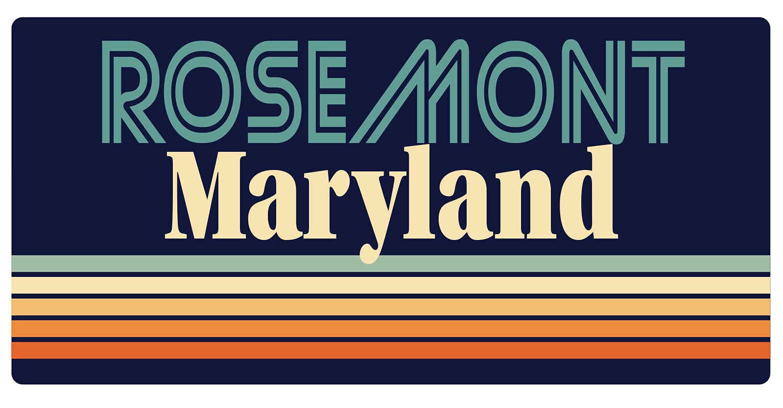 Rosemont Maryland 5 x 2.5-Inch Retro Fridge Magnet - Vintage Souvenir for Refrigerators, Lockers & Office Decor - Perfect for Collectors & Travel Memories