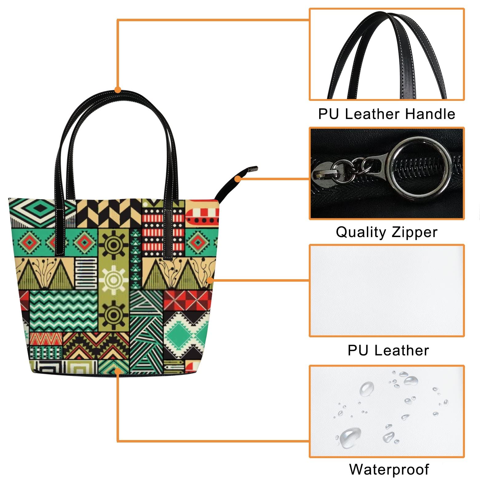 Premium Leather Tote Bag for Women - Stylish Crossbody Handbag with Spacious Compartment for Work, Travel & Everyday Use
