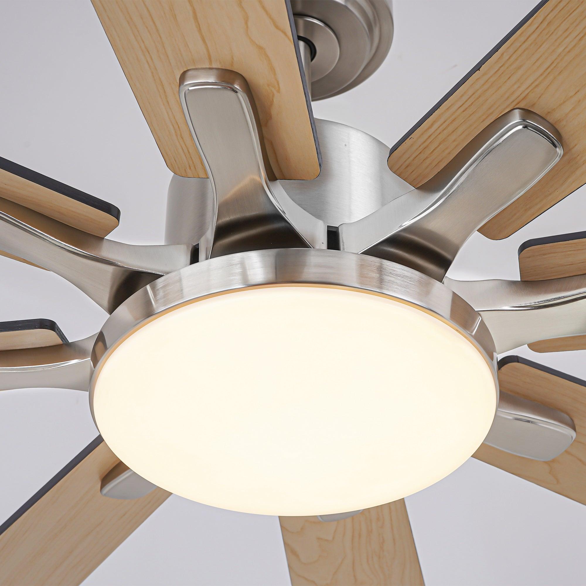 72 Inch Elbe Modern Ceiling Fan with Light Kit & Remote Control - Perfect for Living Room, Bedroom, and Large Spaces