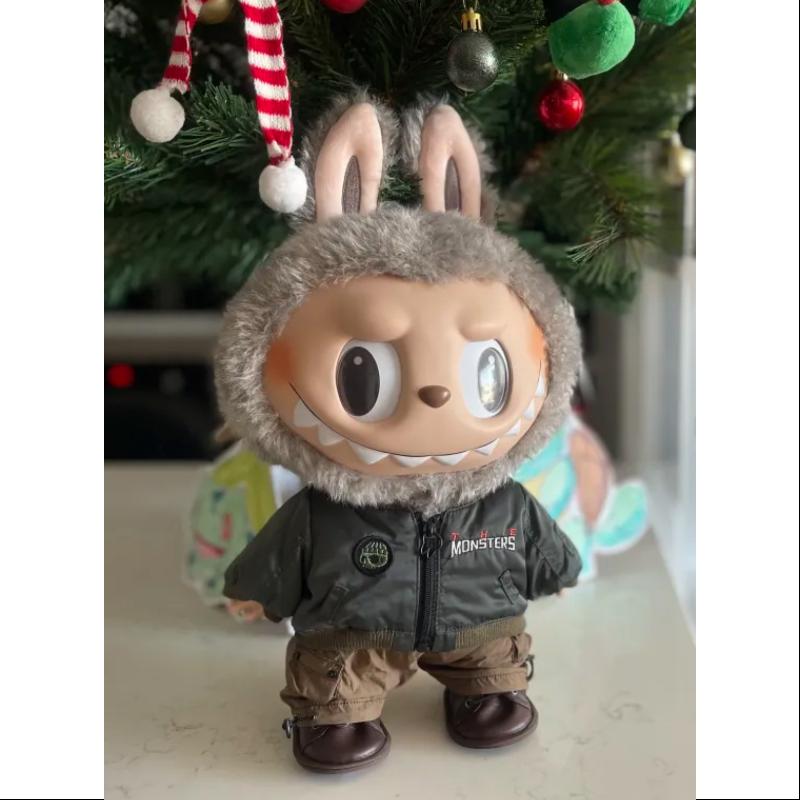 Labubu THE MONSTERS JUMP FOR JOY Vinyl Plush Doll - Limited Edition Collectible Toy, Cute Kawaii Stuffed Animal for Display & Gift - Perfect for Anime Fans, Home Decor, and Office Desk Accessories