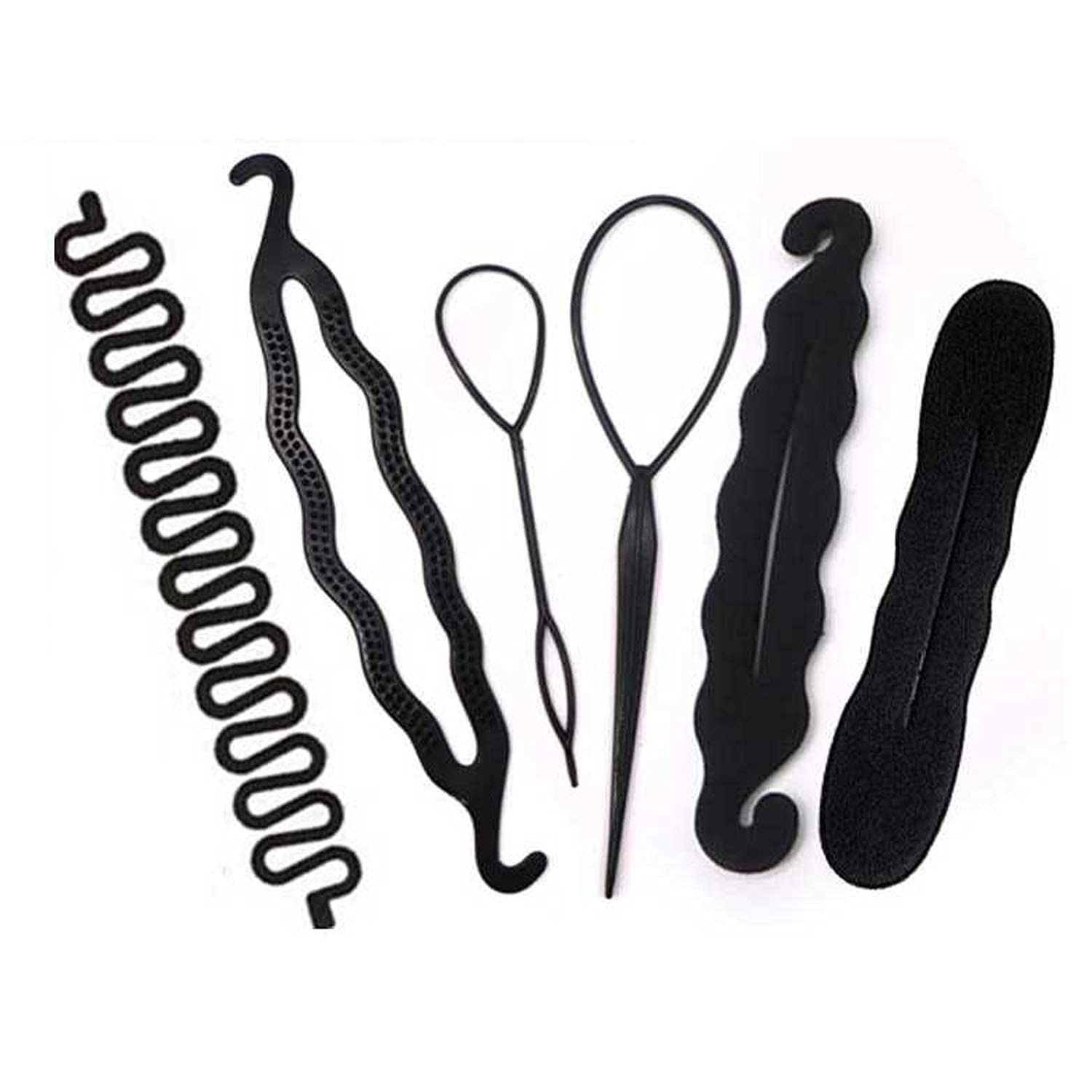 ASG Multifunctional Hair Twist Styling Clip - Hair Braiding Tool for Women, Hair Accessories for Ponytail, Bun & Updo Hairstyles (Black) - Perfect for Daily Use, Work, Parties & Special Occasions