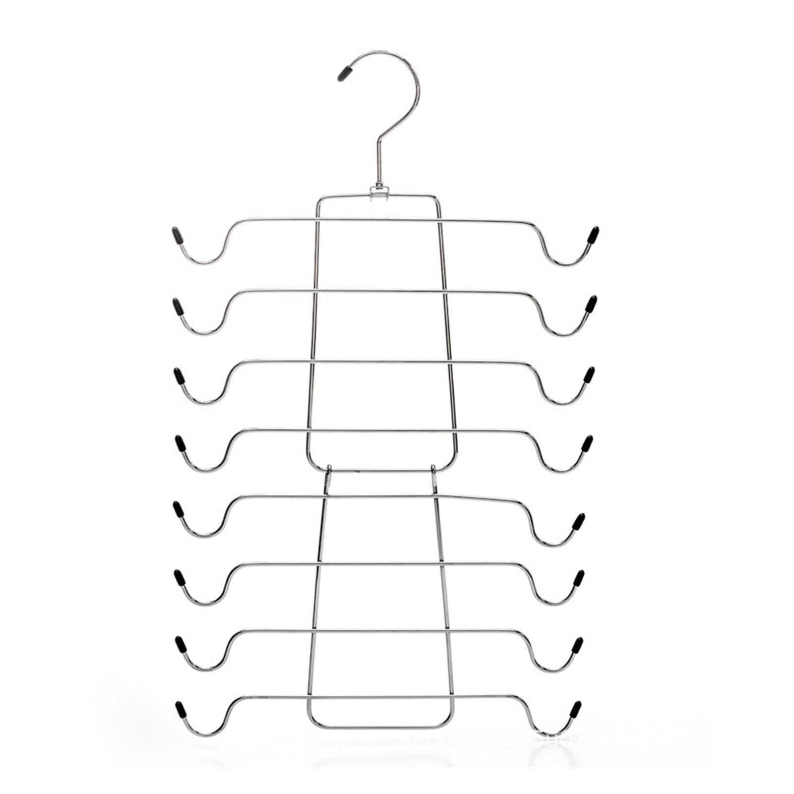 WUBZSHI Space Saving Multi-Functional Closet Organizer - 10 Pack Black Hangers for Tank Tops, Bras, Pajamas, Dresses & Swimwear | Perfect for Small Closets, Dorm Rooms & Travel | Heavy Duty Clothes Hanger Storage Solution