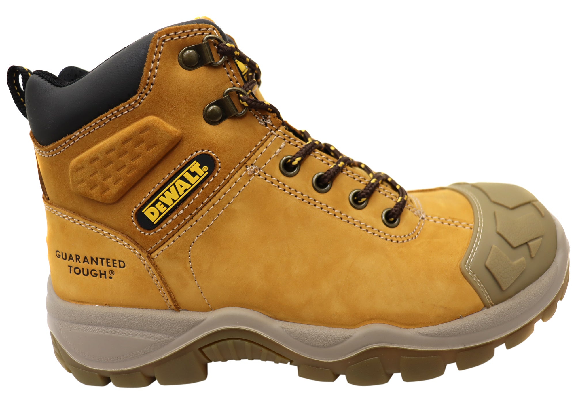 DeWALT PRO Comfort Ashton Men's Side Zip Leather Safety Work Boots - Durable & Slip Resistant for Construction & Industrial Use