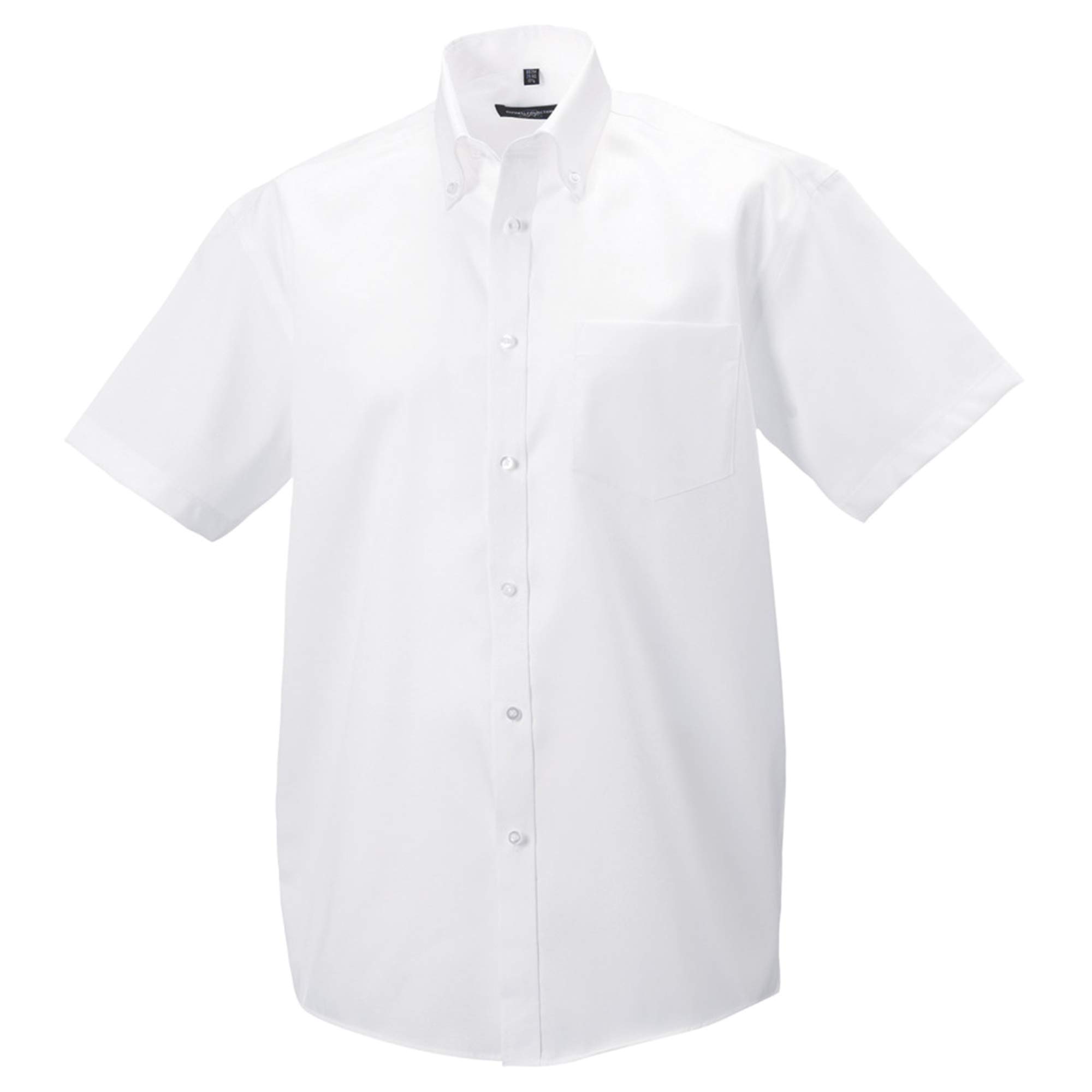 Russell Collection Men's Short Sleeve Non-Iron Dress Shirt - Comfortable & Wrinkle-Free Formal Wear for Office, Business & Special Occasions