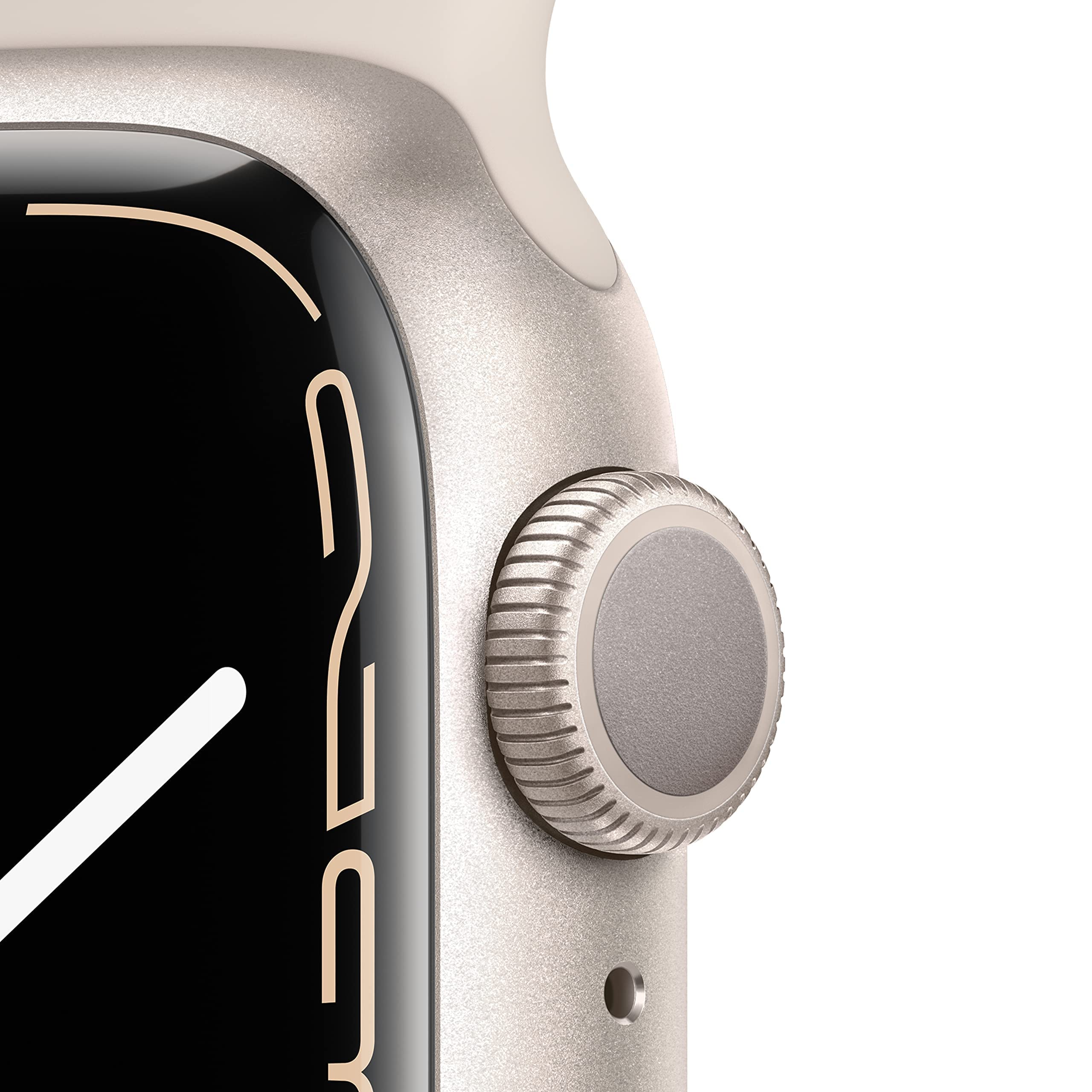 Refurbished Apple Watch Series 7 GPS 41mm - Starlight Aluminum Case with Sport Band | Fitness Tracker, Heart Rate Monitor & Water Resistant Smartwatch for Running, Swimming & Daily Use