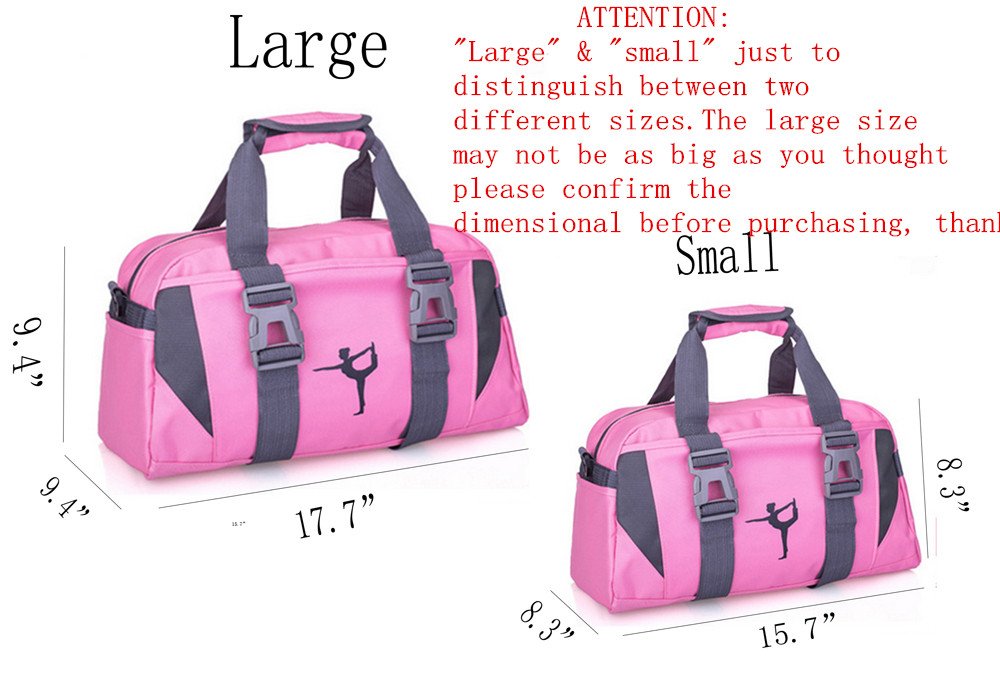 Small & Large Dance Duffle Bag for Women & Girls - Sport Gym Bag, Yoga Bag, Overnight Bag, Weekend Travel Bag - Perfect for Dance Classes, Gym Workouts & Weekend Getaways
