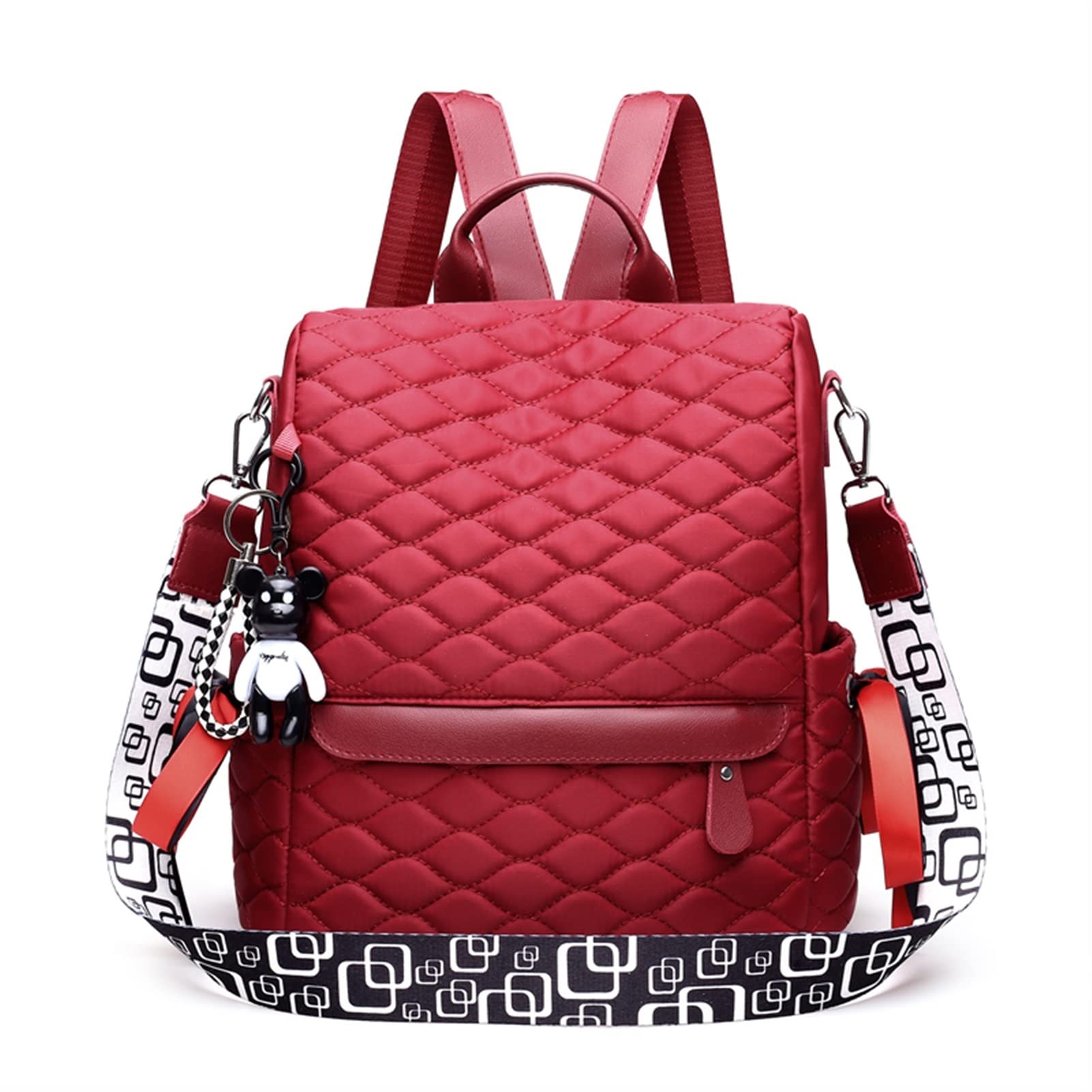 Stylish Plaid Laptop Backpack for Women - Anti-Theft Travel & School Bag