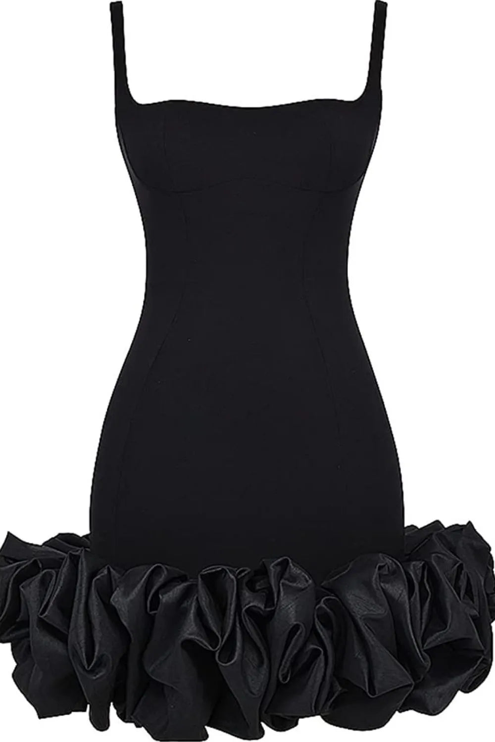 Elegant Ruched Square Neck Sleeveless Mini Dress for Women - Perfect for Summer Parties, Date Nights & Cocktail Events