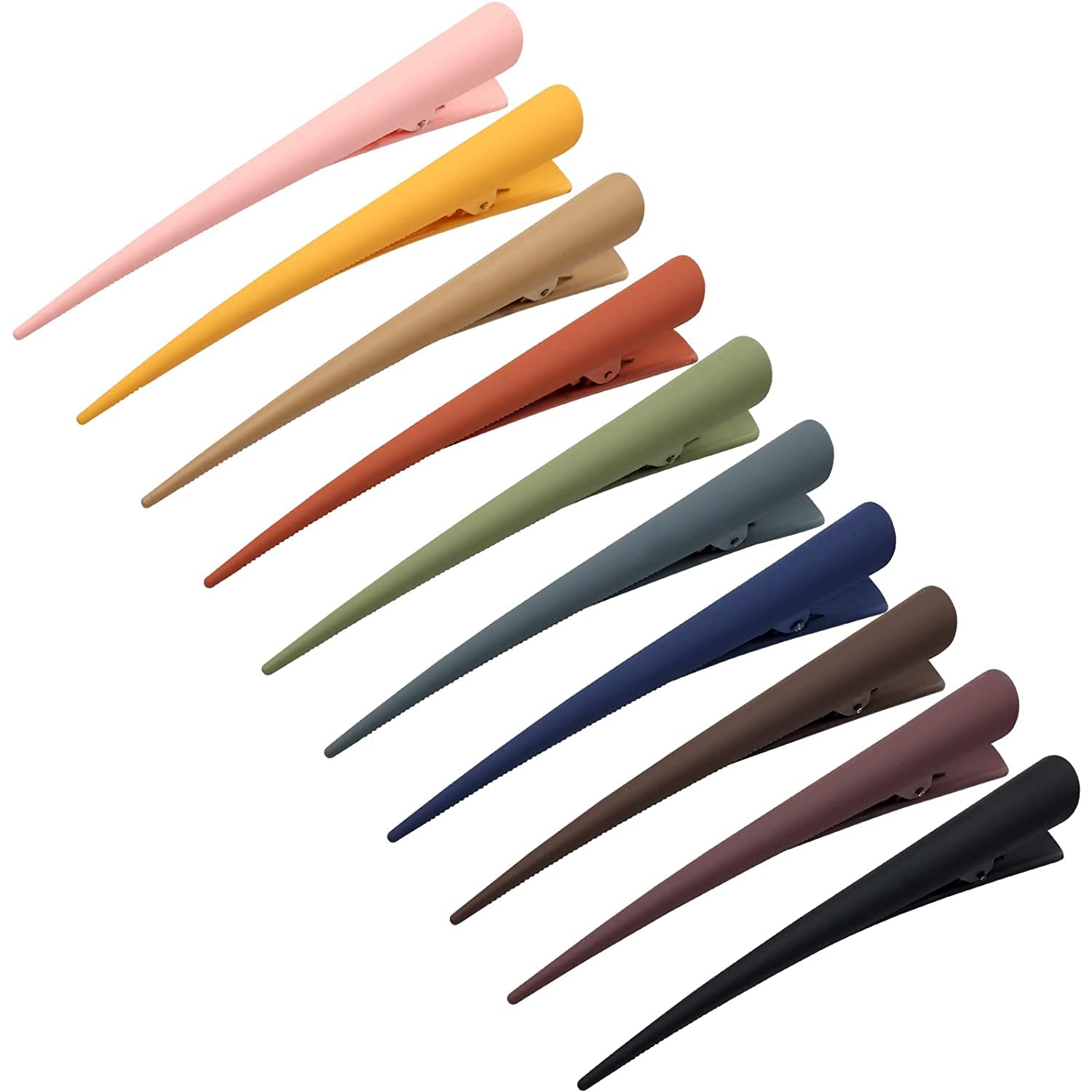 EPARTY 10 Pcs Large Alligator Hair Clips - Colorful No Slip Duckbill Hair Grips, Plastic Hair Barrettes for Women & Girls - Perfect for School, Work, Parties & Everyday Hairstyling
