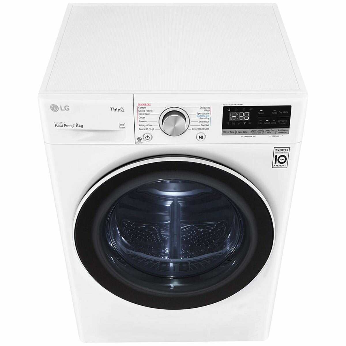 LG DVH5 08W 8kg Heat Pump Dryer with Inverter Control - Energy Efficient Laundry Solution for Homes & Apartments