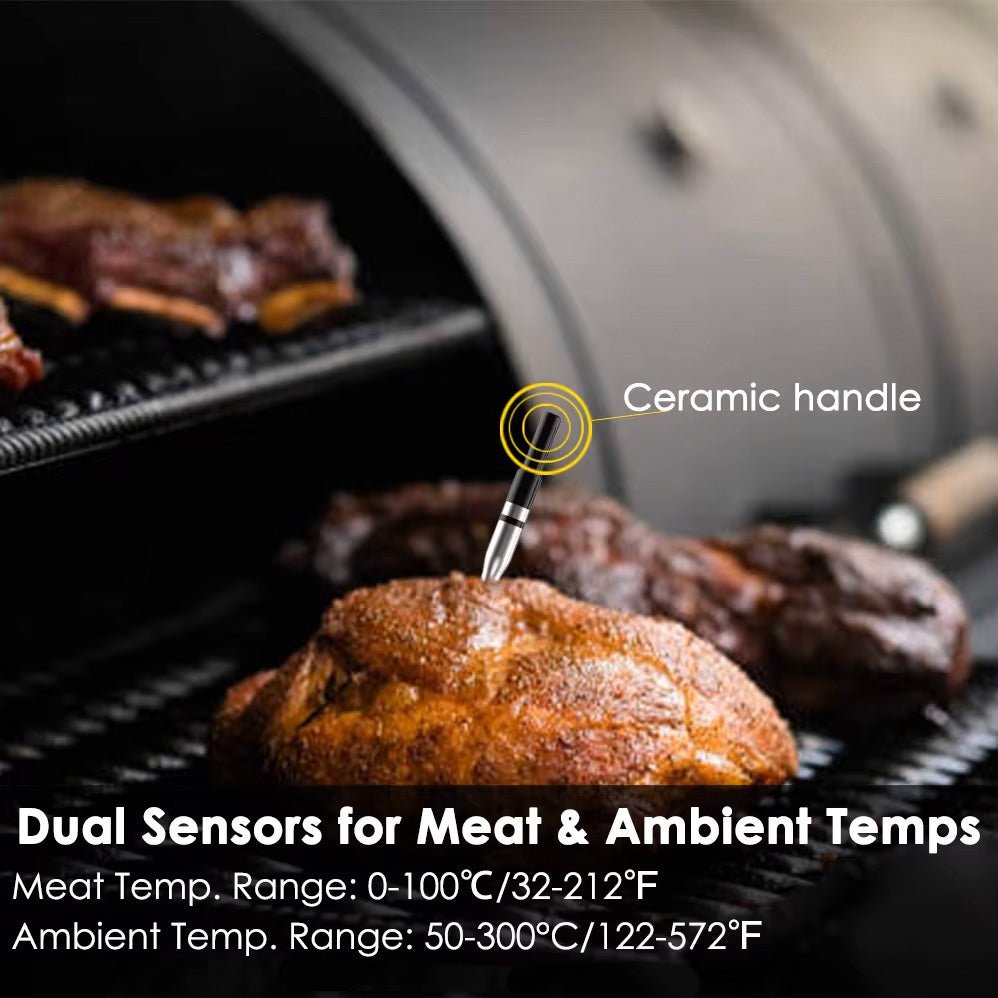 Smart Wireless Long Range Dual Probe Meat Thermometer for Grilling, Smoking, and BBQ - Accurate Temperature Monitoring for Perfectly Cooked Meat Every Time